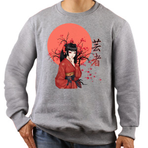 Jaket Sweater Geisha | Beautiful Sakura Girl | Oriental Vibes