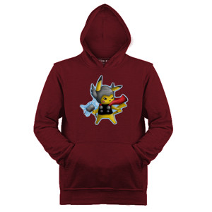 Jaket Hoodie god of thunder Pika Thor funny