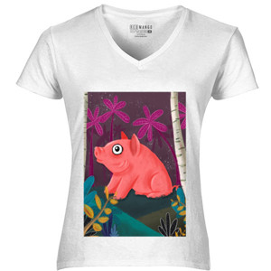 Kaos Kaos Wanita Pigi - pigi V-Neck by Co_mbro