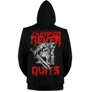 Jaket Hoodie A CHAMPION NEVER QUITS back print