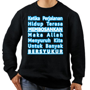 Jaket Sweater kaos kata mutiara