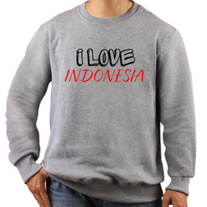 Jaket Sweater I love indonesia 