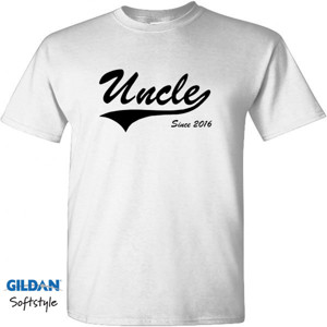 Kaos Uncle Since....Any Year T-Shirt Fathers Day Gift f
