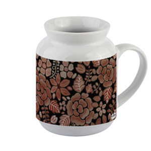 Mug Vella Marroni Dasar Hitam