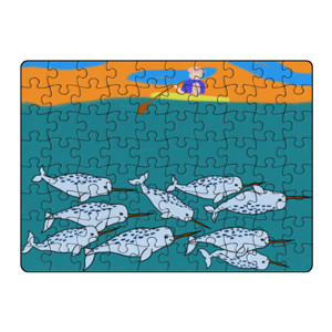 Puzzle Narwhal whales puzzle A5