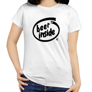 Kaos Kaos Parodi Logo Intel Inside - Beer Inside SB8EN