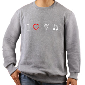 Jaket Sweater I Love listening to music