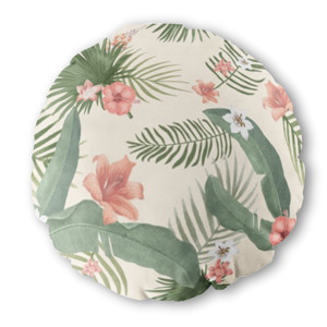Bantal Bulat Tropical foliage illustration