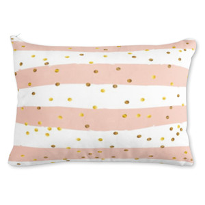 Bantal Gold confetti on grunge striped background