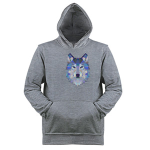 Jaket Hoodie Wolf Face Triangle Art