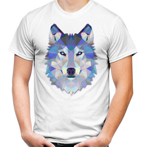 Kaos Wolf Face Triangle Art