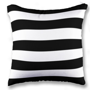 Bantal Sofa Kotak Stripe Black White Customic47