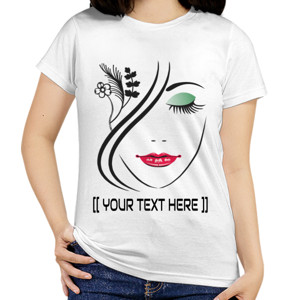 Kaos CUSTOM KAOS CUTE GIRL FACE