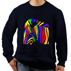 Jaket Sweater Kaos the colourful rainbow zebra