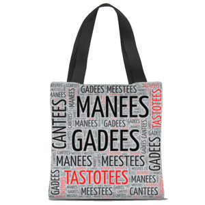 Tas Tote Fullprint Typografi Gadees