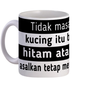 Mug Tidak masalah dengan kucing hitam dan putih
