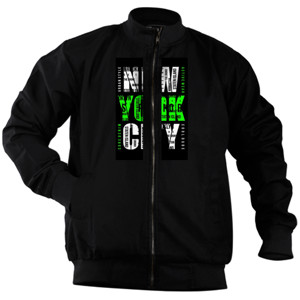 Jaket Bomber New York City Green
