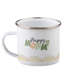 Mug Enamel Happy Mommy Cute Version