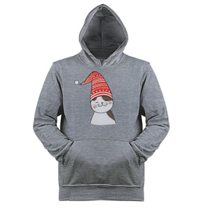 Jaket Hoodie Kitty Cute Santa Claus Christmas  Tees
