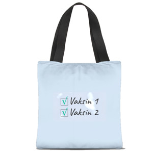 Tas Tote Fullprint Saya Sudah Vaksin Ceklis
