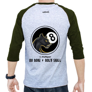 Kaos Raglan 8ball | Head of Panther | billiArt 3/4 Shirt