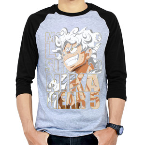 Kaos Raglan Luffy gear 5