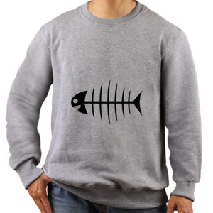 Jaket Sweater Kaos Tulang Ikan Hitam