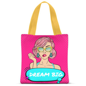 Tas Tote Fullprint Dream Big Bag