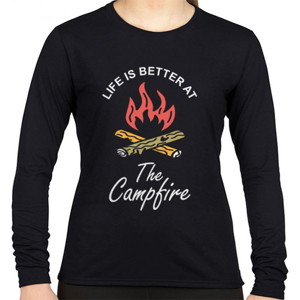 Kaos Life is better at the campfire kaos hobi hiking