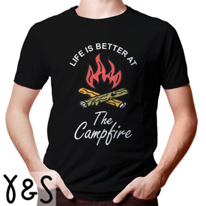 Kaos Life is better at the campfire kaos hobi hiking