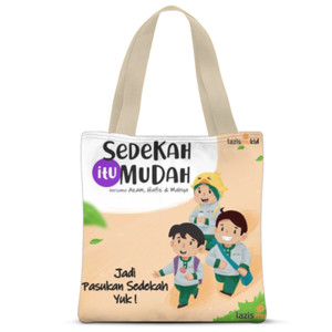 Tas Tote Fullprint tote bag sedekah itu mudah
