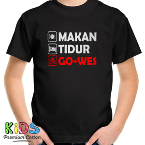 Kaos Kaos Pria Pecinta Sepeda Makan Tidur Gowes
