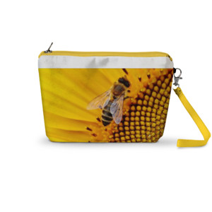 Pouch Trapesium DOMPET WANITA KUNING BUNGA MATAHARI