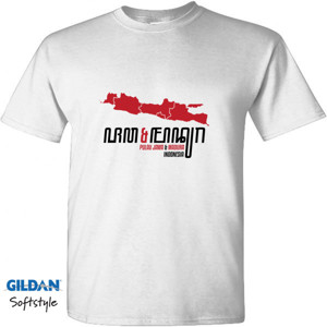Kaos Pulau Jawa dan Madura dalam Aksara Jawa