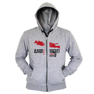 Hoodie Zipper Pulau Jawa dan Madura dalam Aksara Jawa