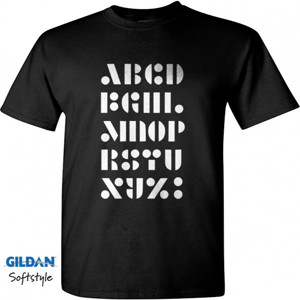 Kaos Alfabet - Putih