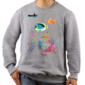 Jaket Sweater Fishing Time - Kaos Waktu Memancing