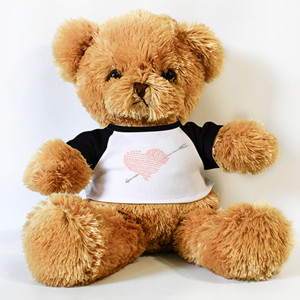Boneka Beruang Merah dan hitam