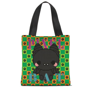 Tas Tote Fullprint BAT PIXEL
