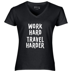 Kaos work hard travel hard tshirt