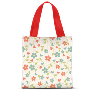 Tas Tote Fullprint Bunga