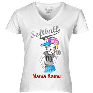 Kaos Softball Girl Custom