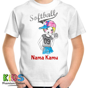 Kaos Softball Girl Custom