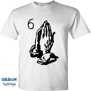Kaos 6 Pray Hands NEW Graphic T-shirt