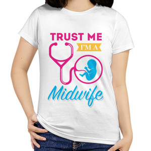 Kaos Trust Me I'm A Midwife Hitam V2