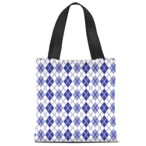 Tas Tote Fullprint blue wajik