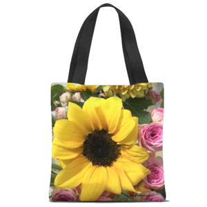 Tas Tote Fullprint Sunflowers
