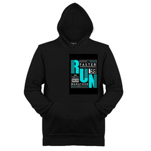 Jaket Hoodie Run Faster Marathon Blue