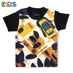 Kaos Anak Full-Print Pola Abstrak 3