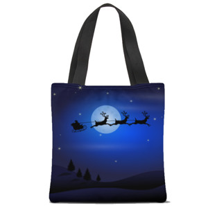 Tas Tote Fullprint kereta santa dan rusa